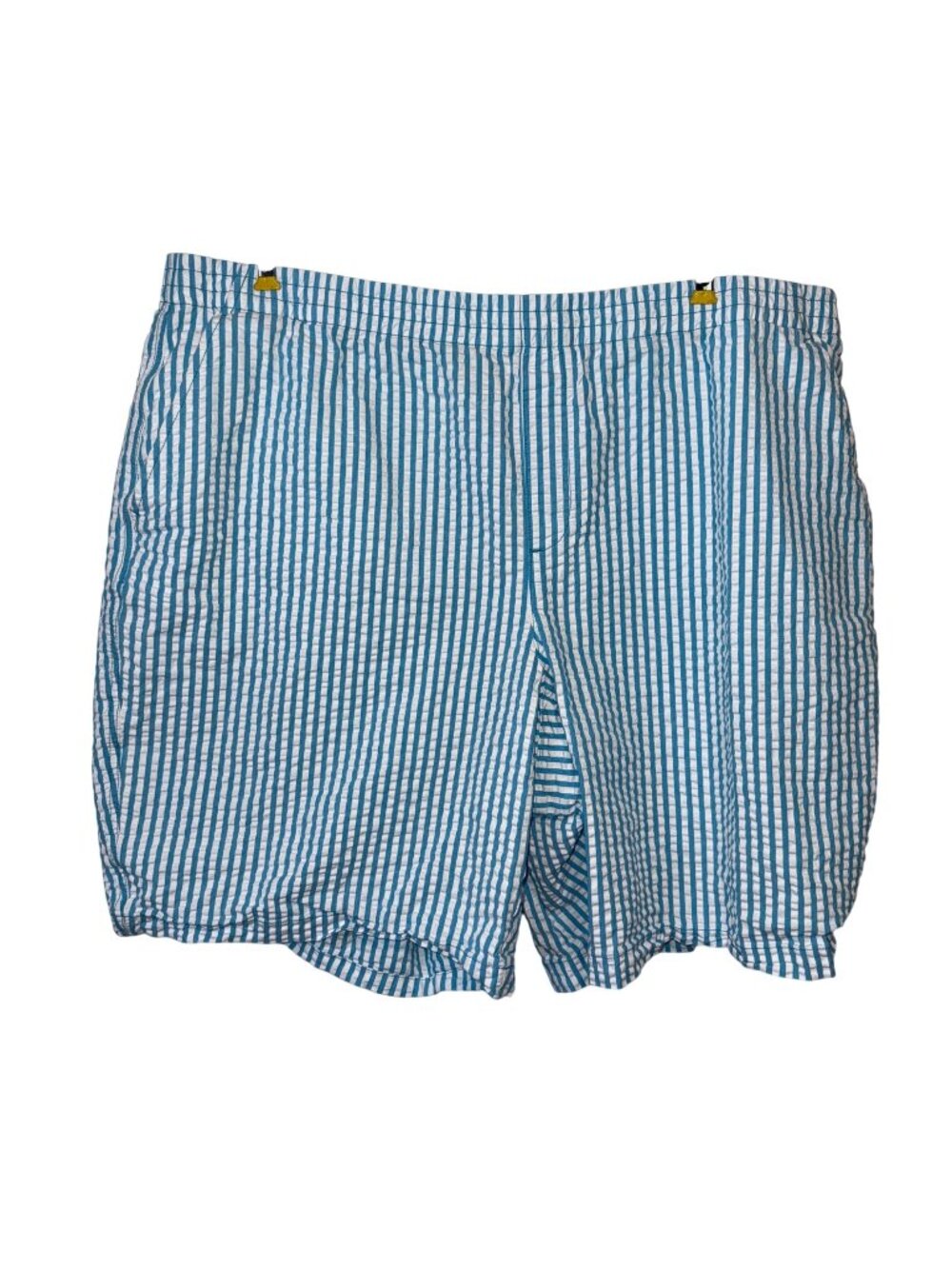 Lands End Blue White Striped Seersucker  Womens Shorts 24W